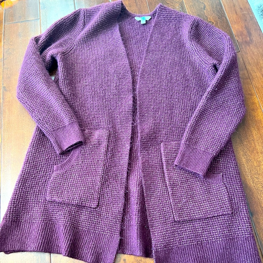 Cardigan Time and Tru women’s size large sweater color purple
